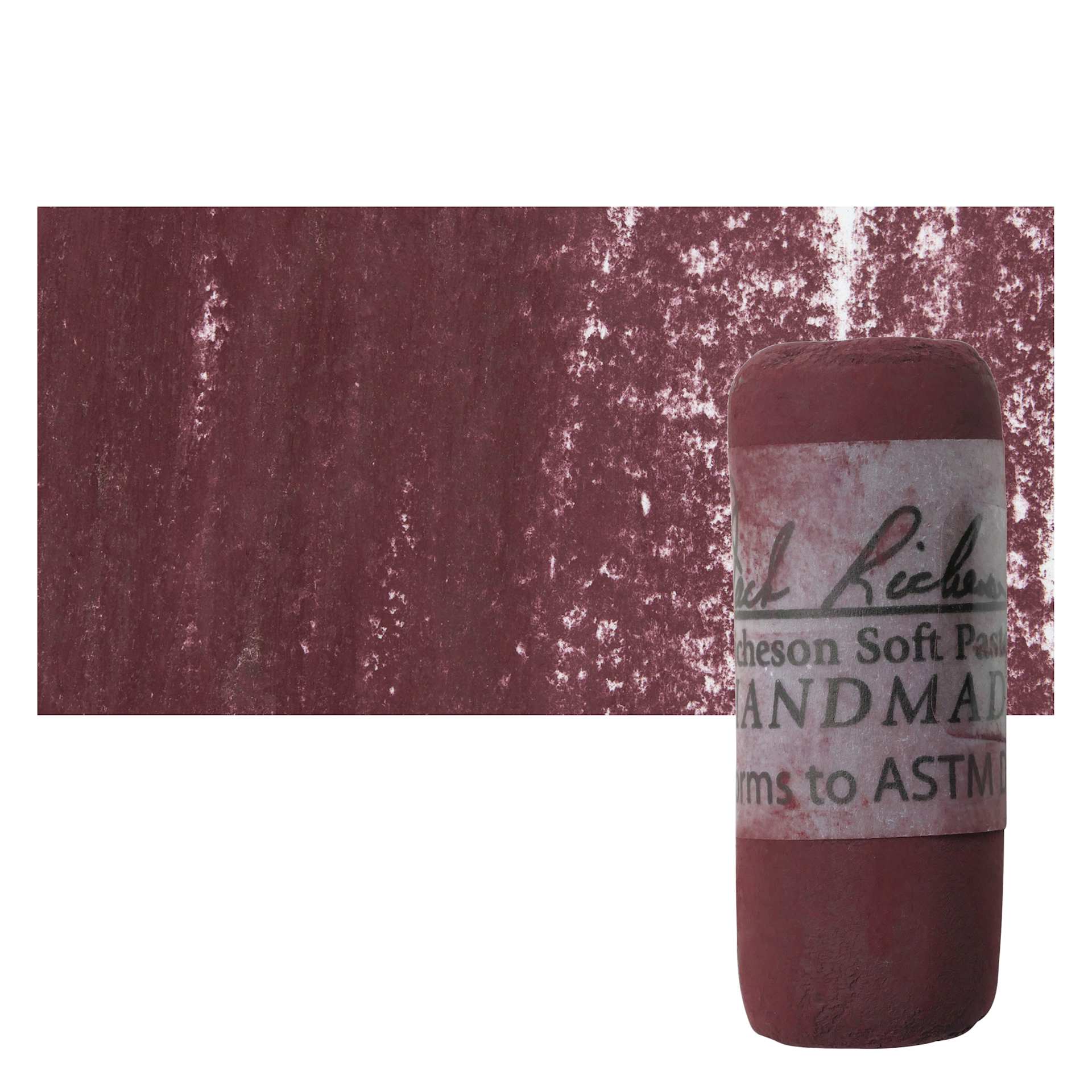 Richeson Soft Handrolled Pastel - Earth Red ER5, pastel and swatch