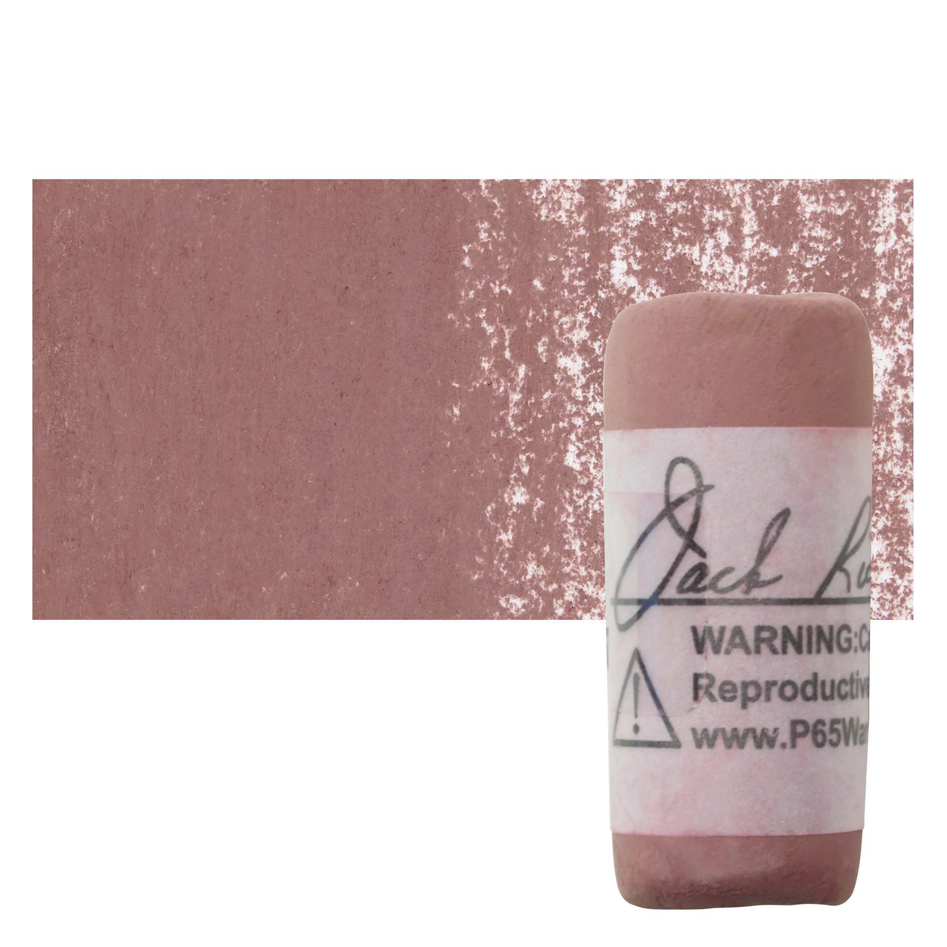 Richeson Soft Handrolled Pastel - Earth Red ER8, pastel and swatch