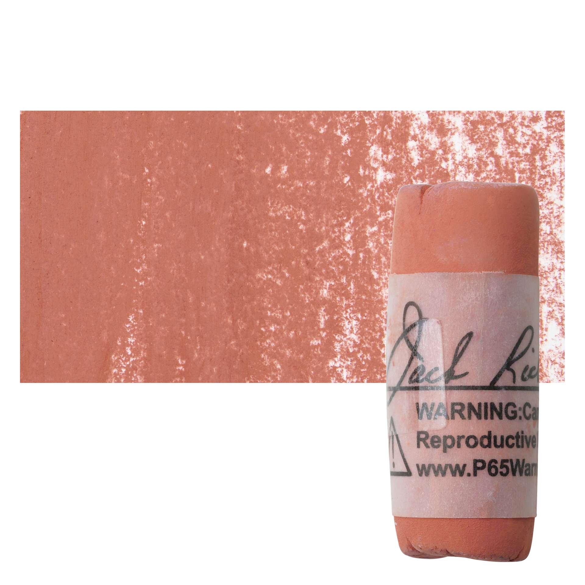 Richeson Soft Handrolled Pastel - Earth Red ER21, pastel and swatch