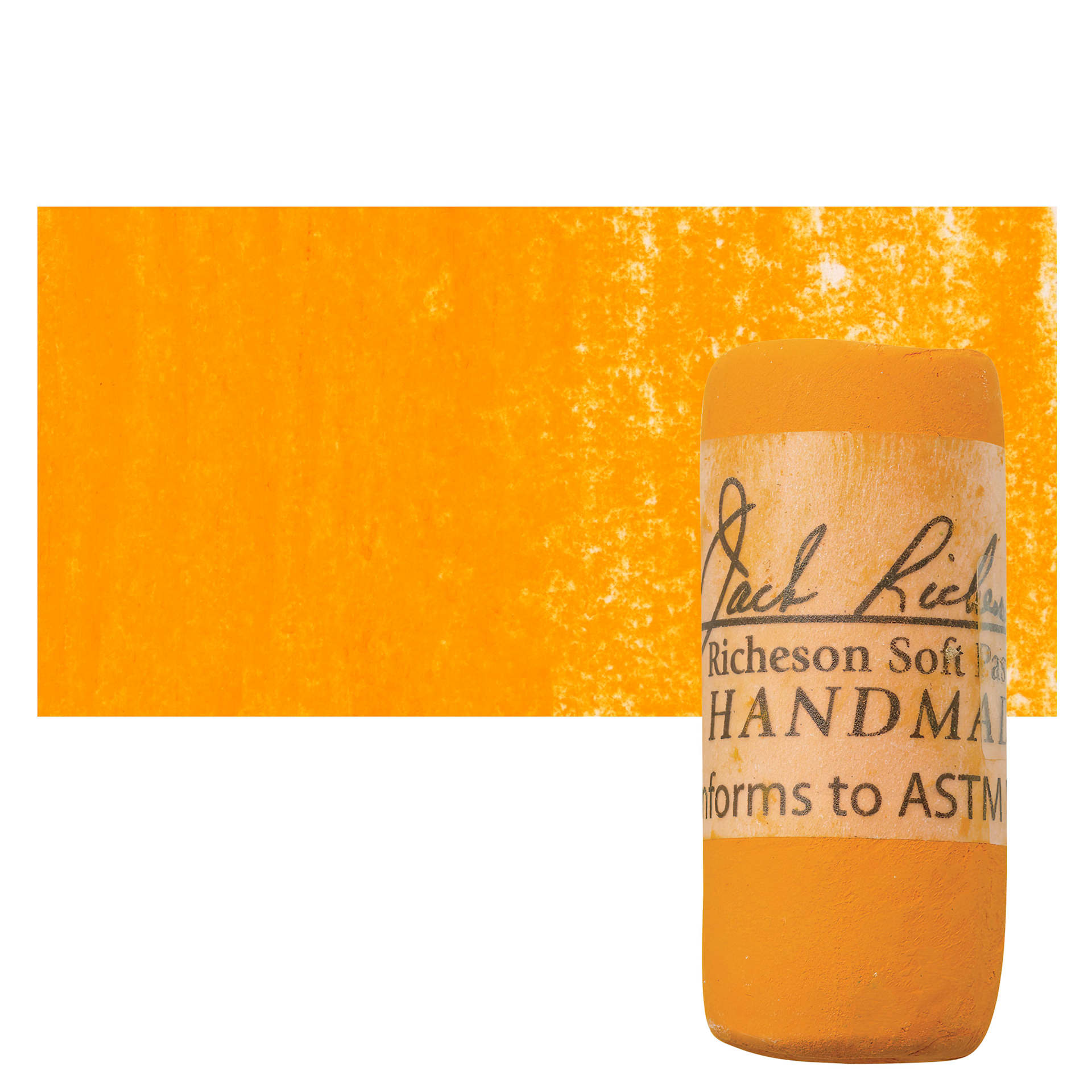 Richeson Soft Handrolled Pastel - Orange O5, pastel and swatch