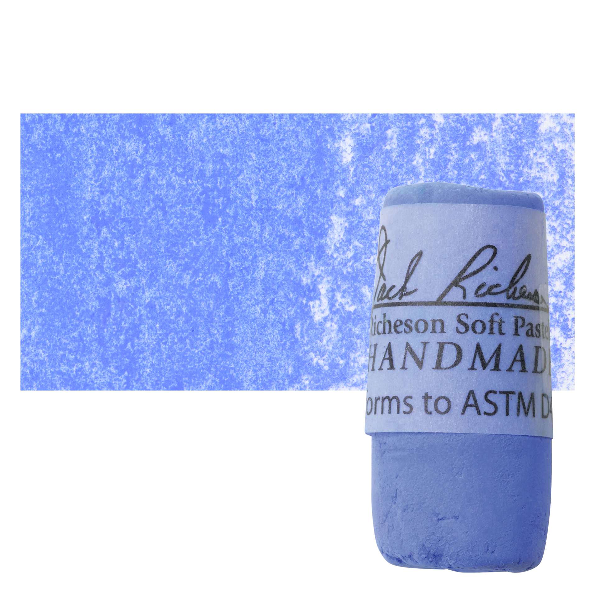 Richeson Soft Handrolled Pastel - Blue B30, pastel and swatch