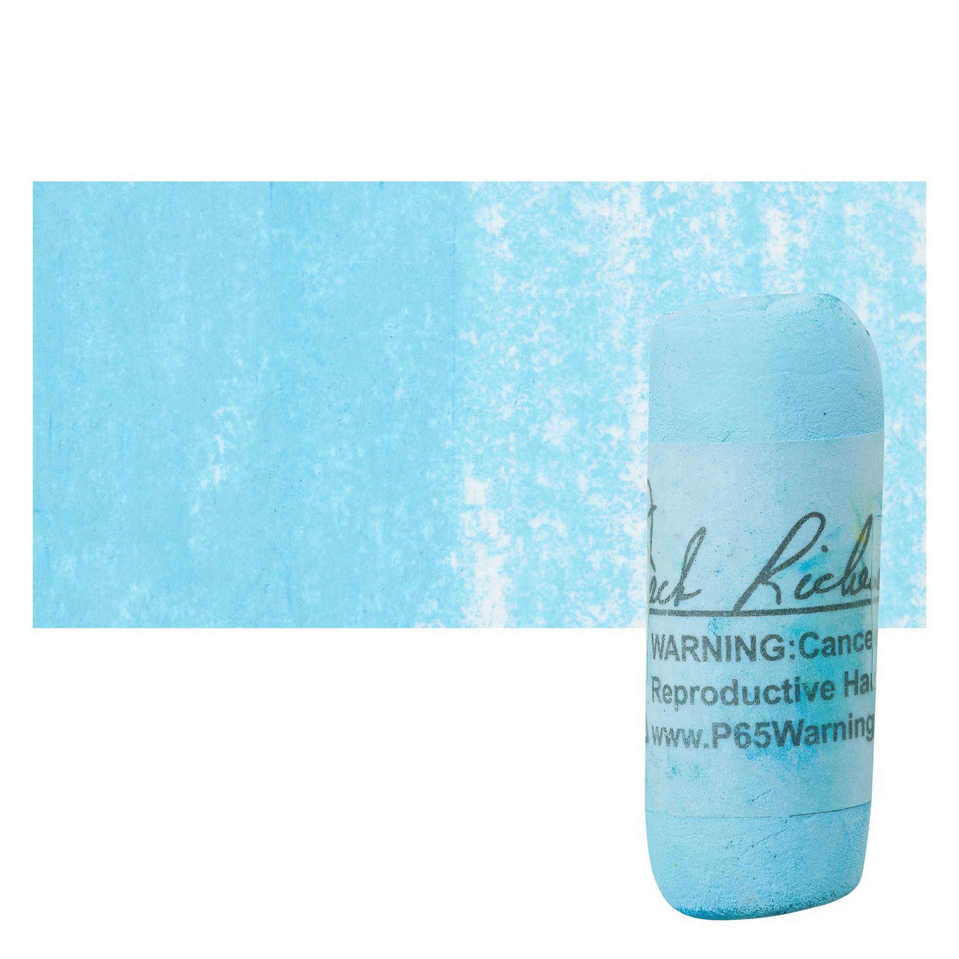 Richeson Soft Handrolled Pastel - Turquoise Blue TB7, pastel and swatch