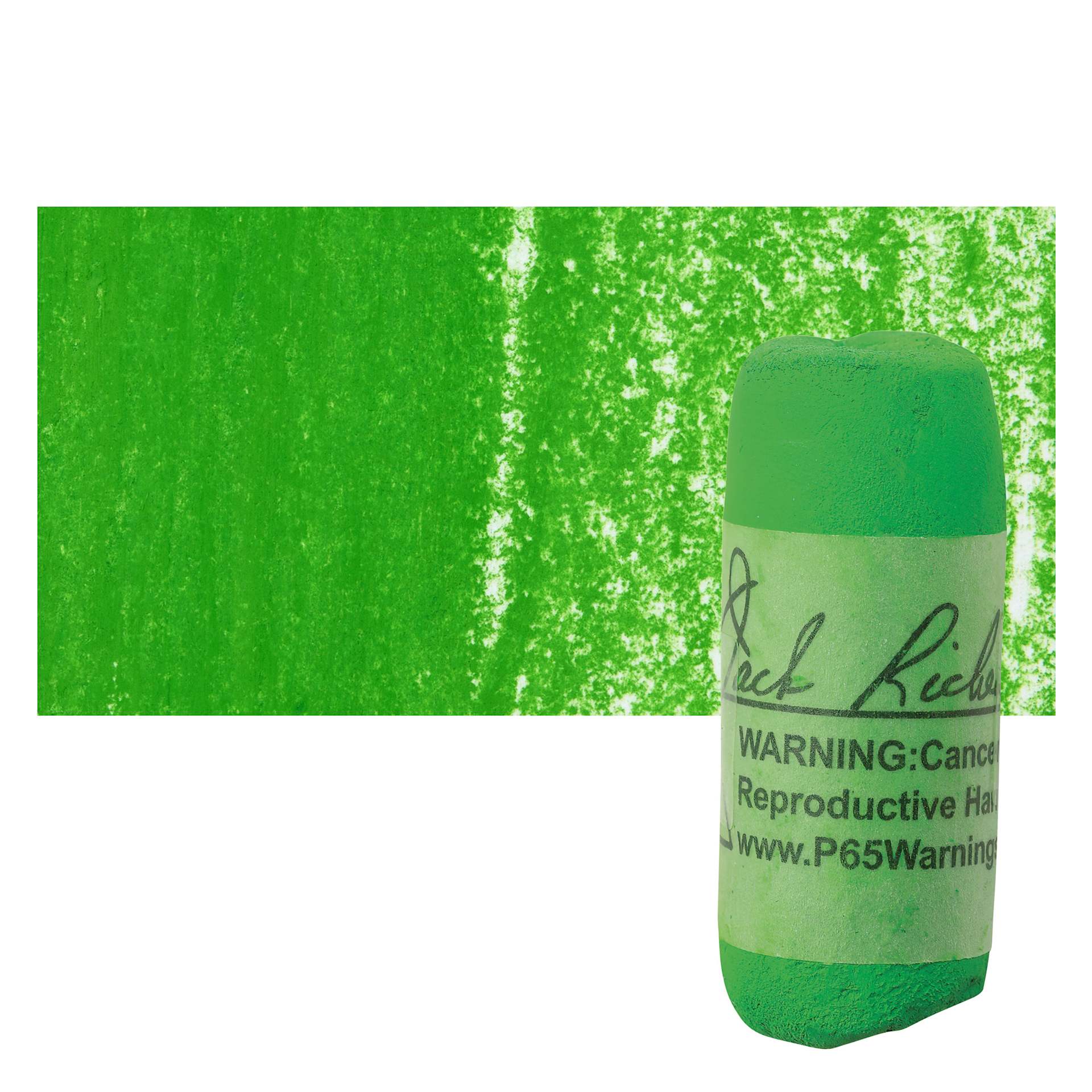 Richeson Soft Handrolled Pastel - Green G18, pastel and swatch