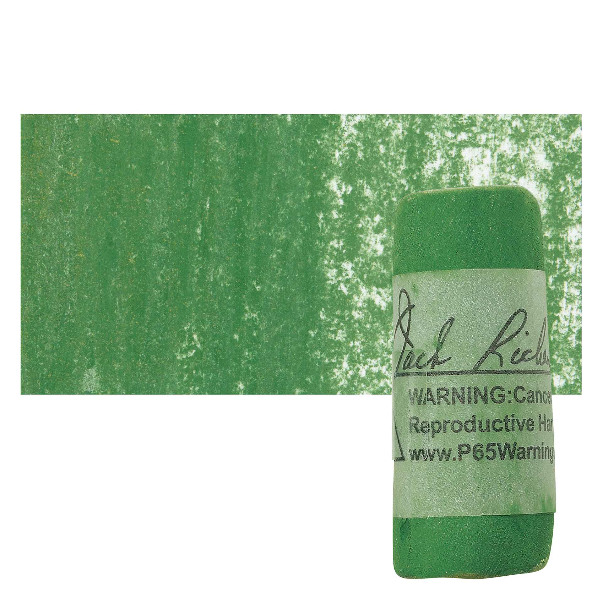 Richeson Soft Handrolled Pastel - Earth Green EG2, pastel and swatch