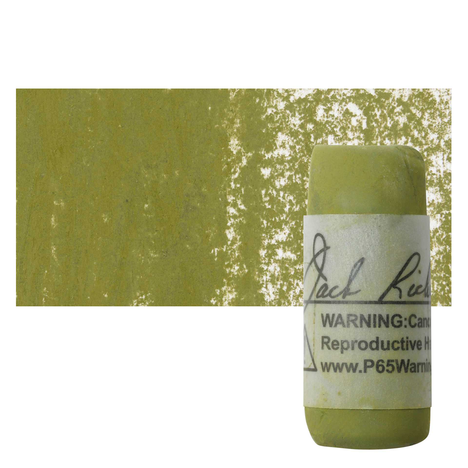 Richeson Soft Handrolled Pastel - Earth Green EG14, pastel and swatch