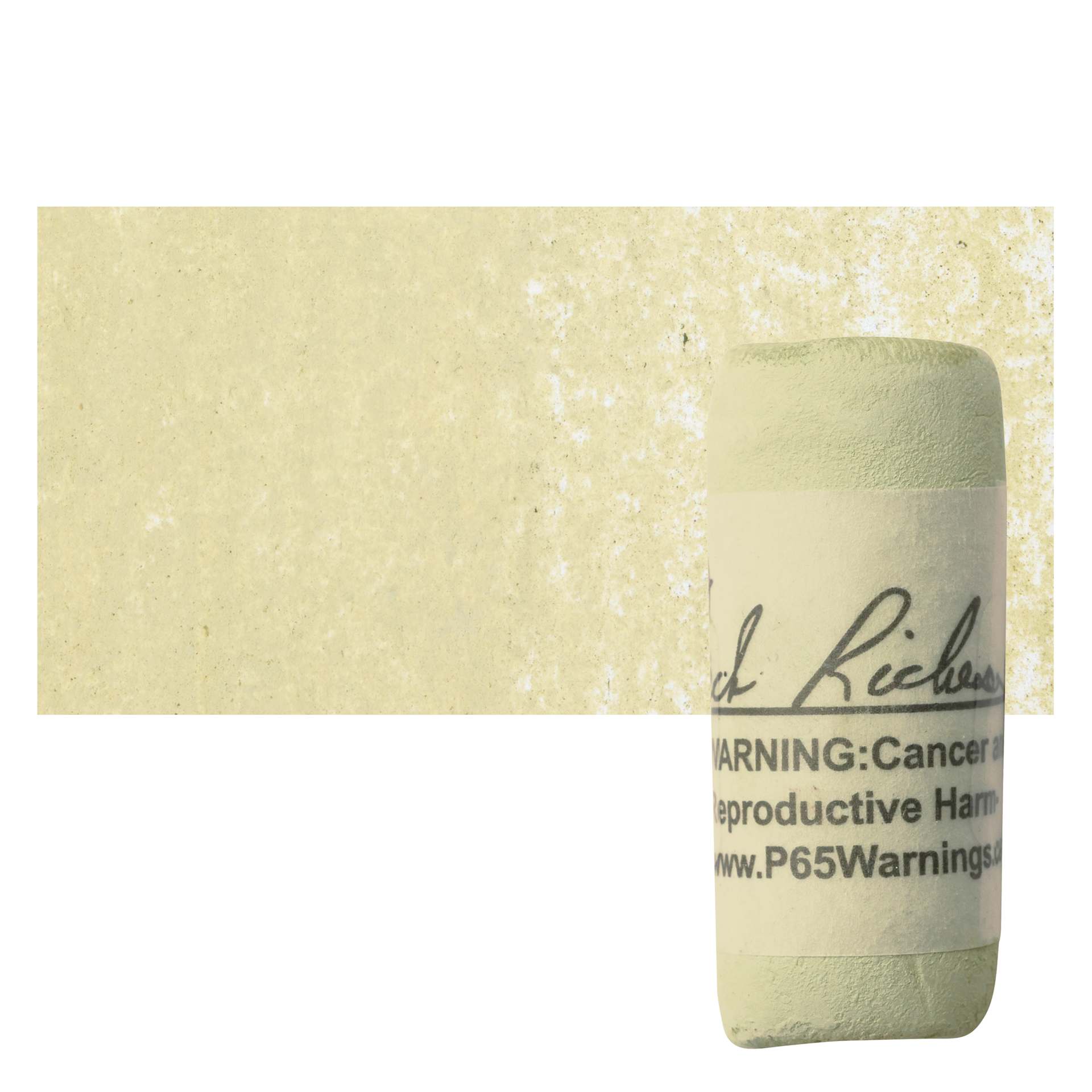 Richeson Soft Handrolled Pastel - Earth Green EG16, pastel and swatch