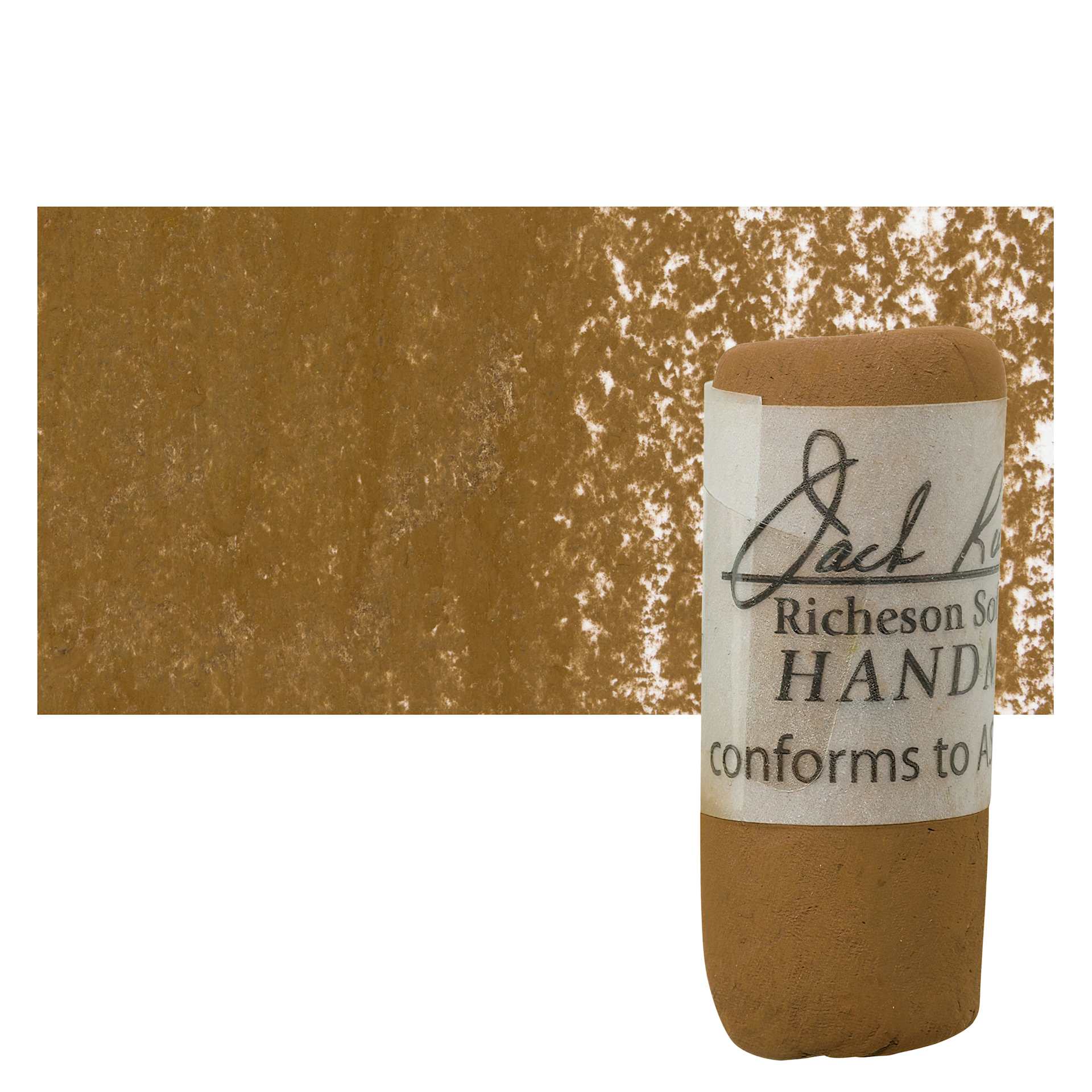 Richeson Soft Handrolled Pastel - Earth Brown EB6, pastel and swatch