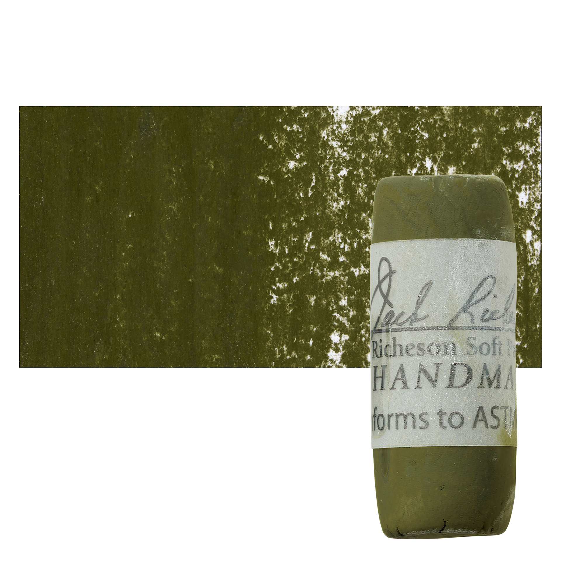 Richeson Soft Handrolled Pastel - Earth Brown EB47, pastel and swatch