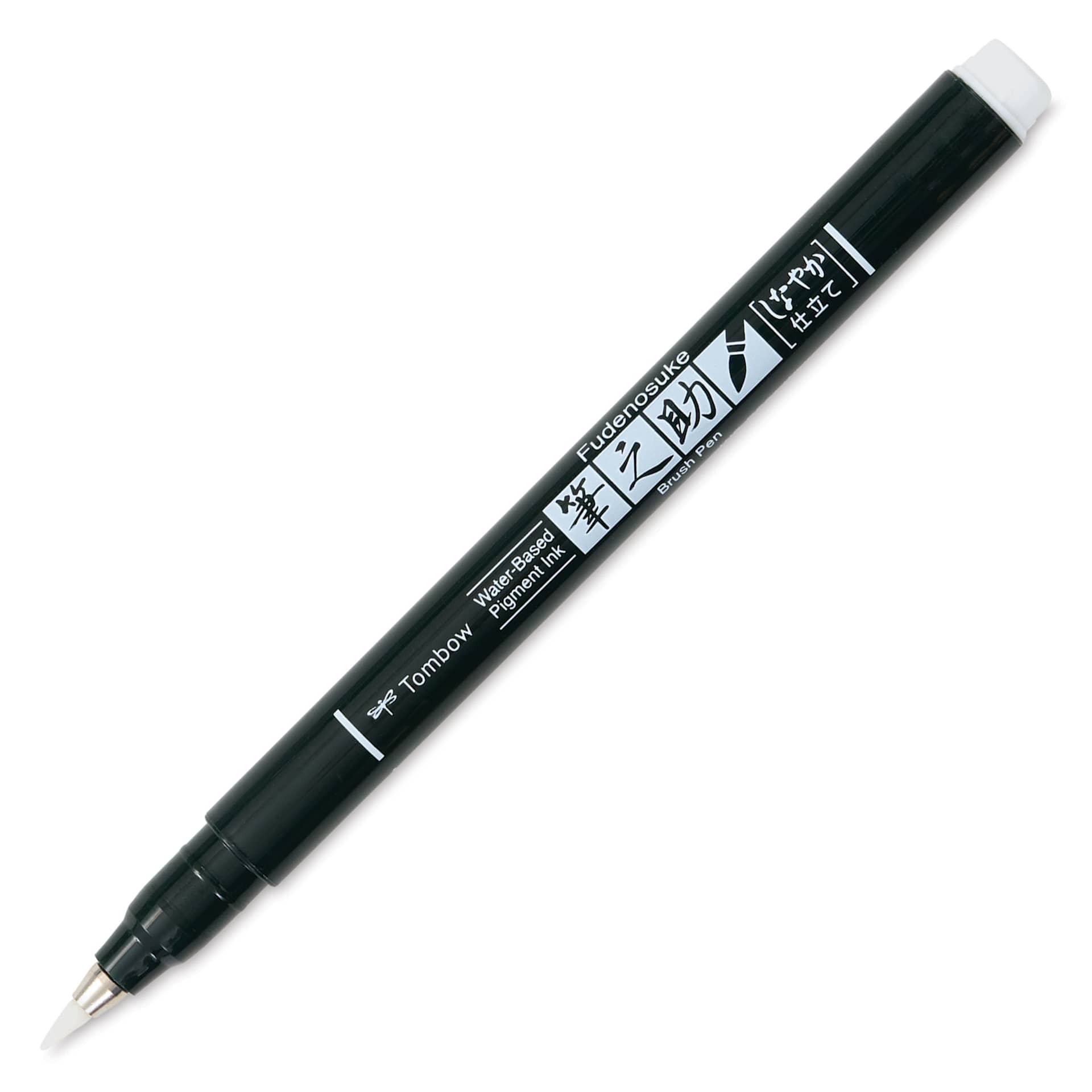 Tombow Fudenosuke Brush Pen - White Pastel, Soft Tip
