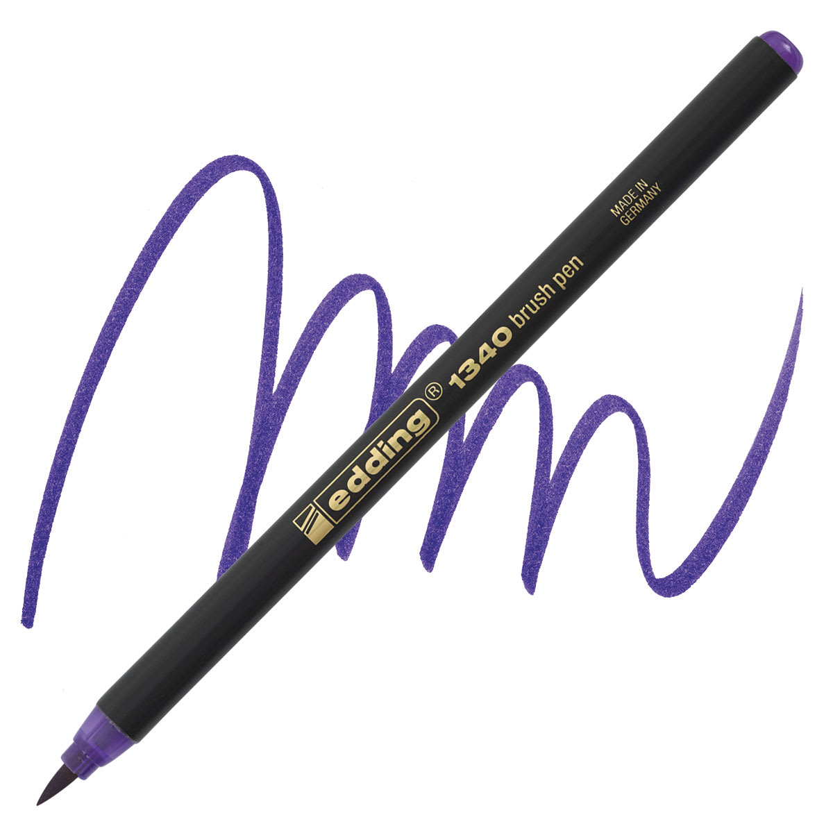 Edding Brush Pen - Violet pen and swatch