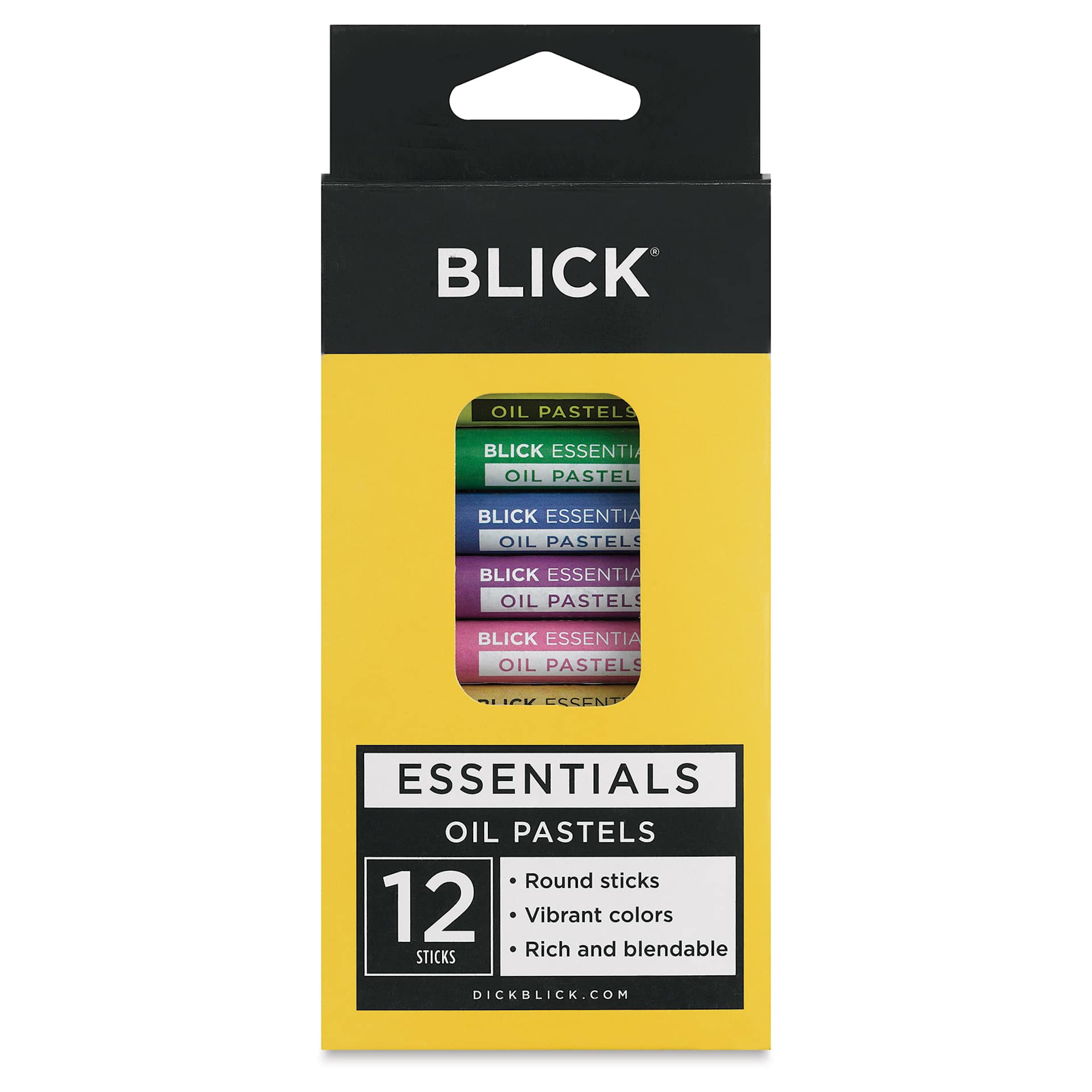 Blick Essentials Oil Pastel Sets - Set of 12 (front of packaging)