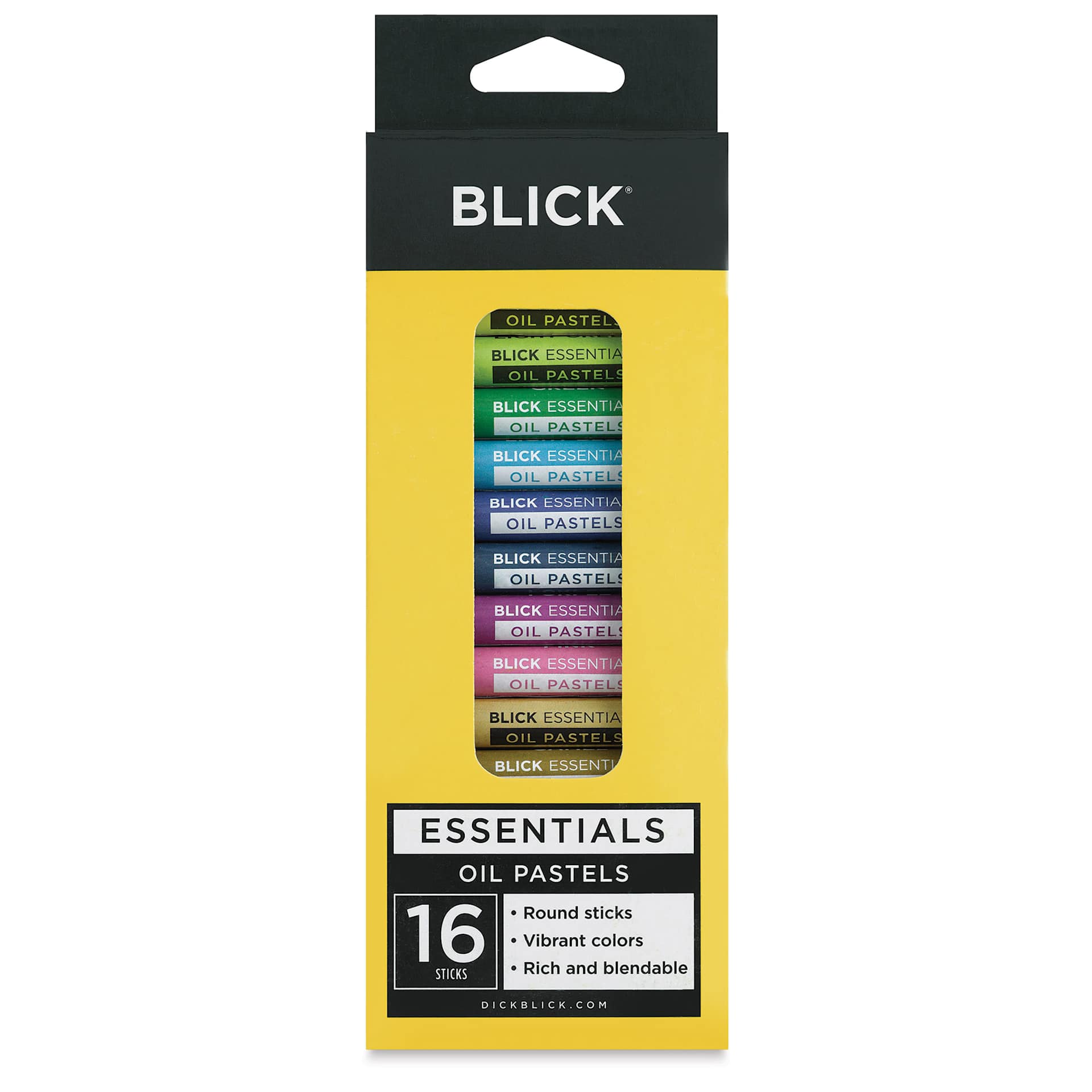 Blick Essentials Oil Pastel Sets - Set of 16 (front of packaging)
