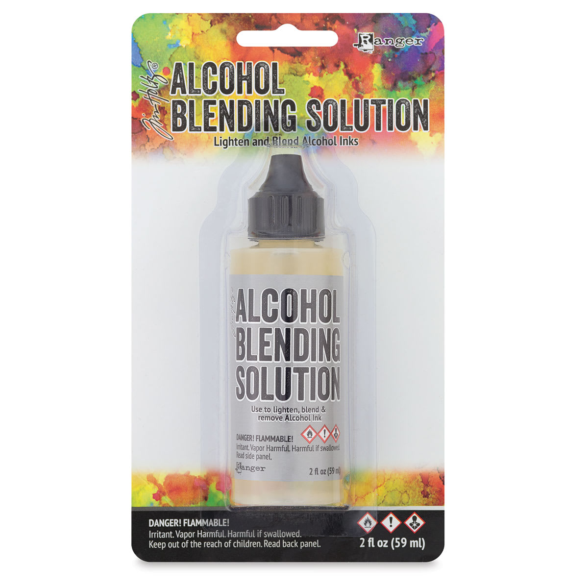 Ranger Tim Holtz Alcohol Blending Solution - Front of blister package of Solution