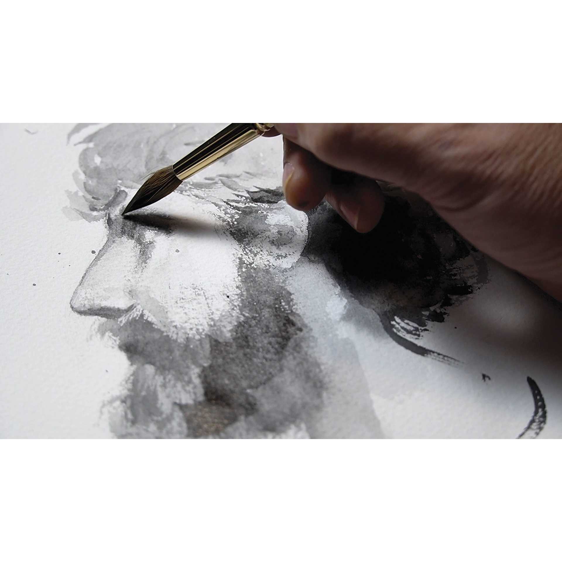 Kuretake Fluid Graphite, graphite artwork