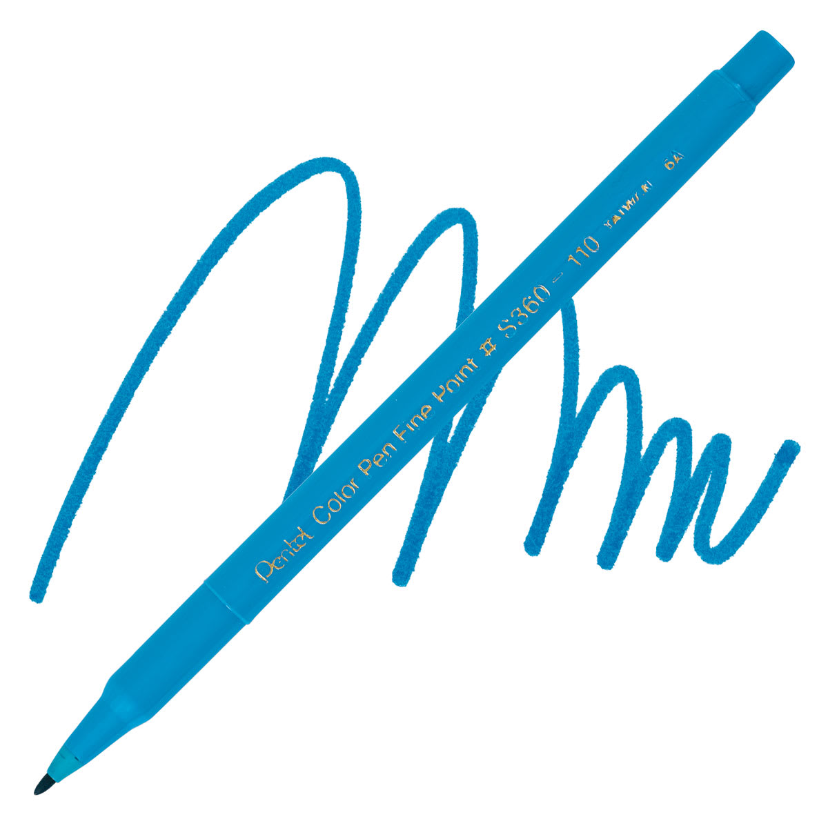 Pentel Color Pen - Sky Blue pen and swatch