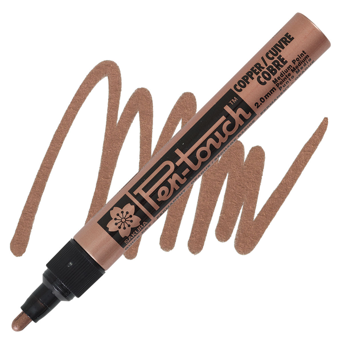 Sakura Pen-Touch Paint Marker -  Medium Tip, Copper marker and swatch