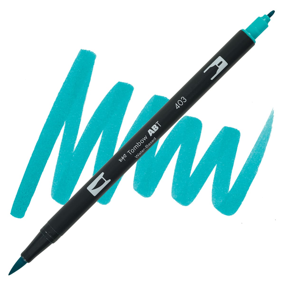 Tombow Dual Brush Pen - Bright Blue pen and swatch