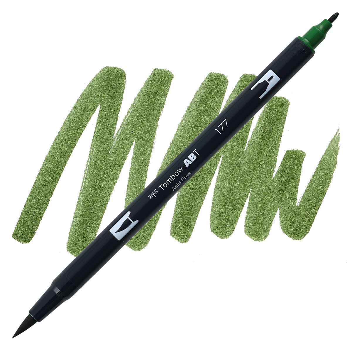 Tombow Dual Brush Pen - Dark Jade pen and swatch