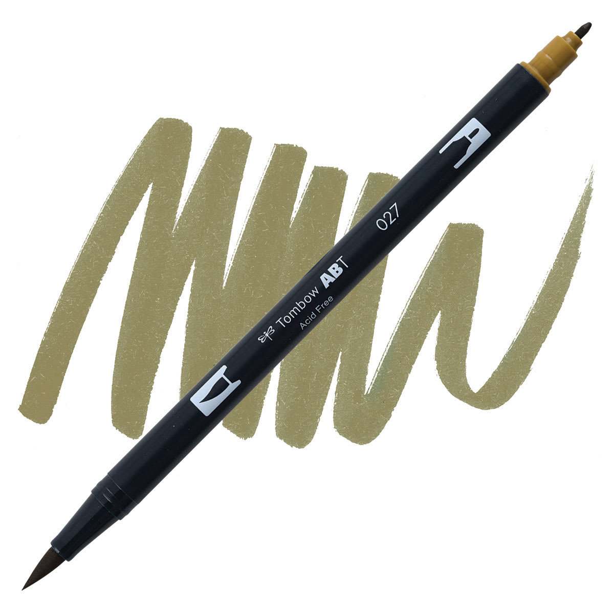 Tombow Dual Brush Pen - Dark Ochre pen and swatch
