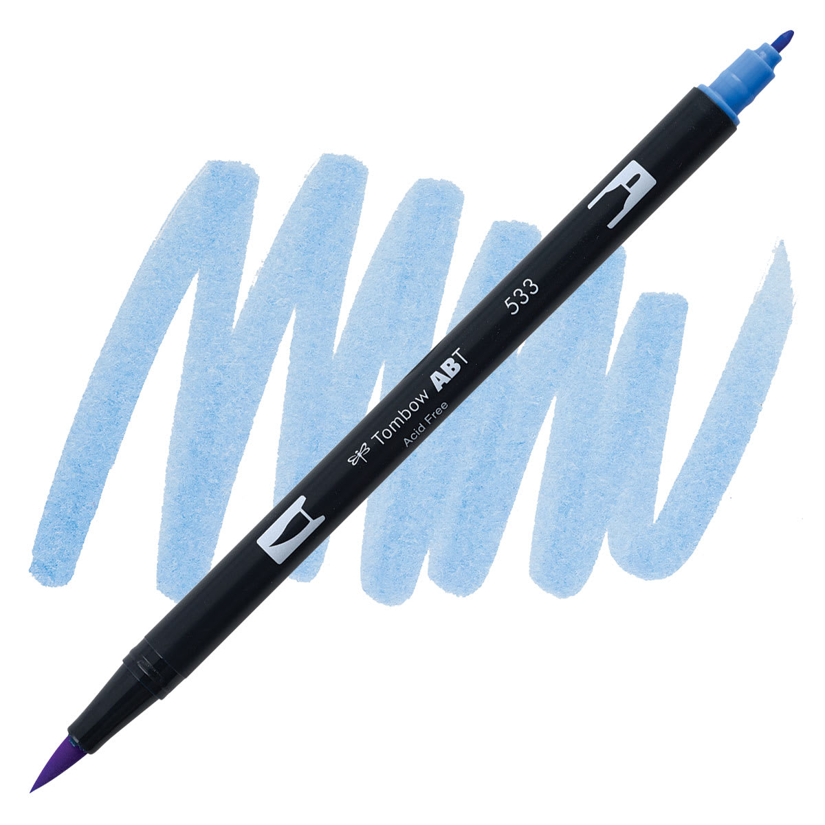 Tombow Dual Brush Pen - Peacock Blue pen and swatch