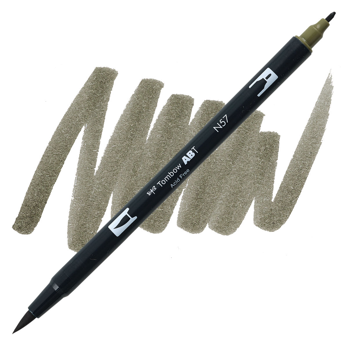 Tombow Dual Brush Pen - Warm Gray 5 pen and swatch