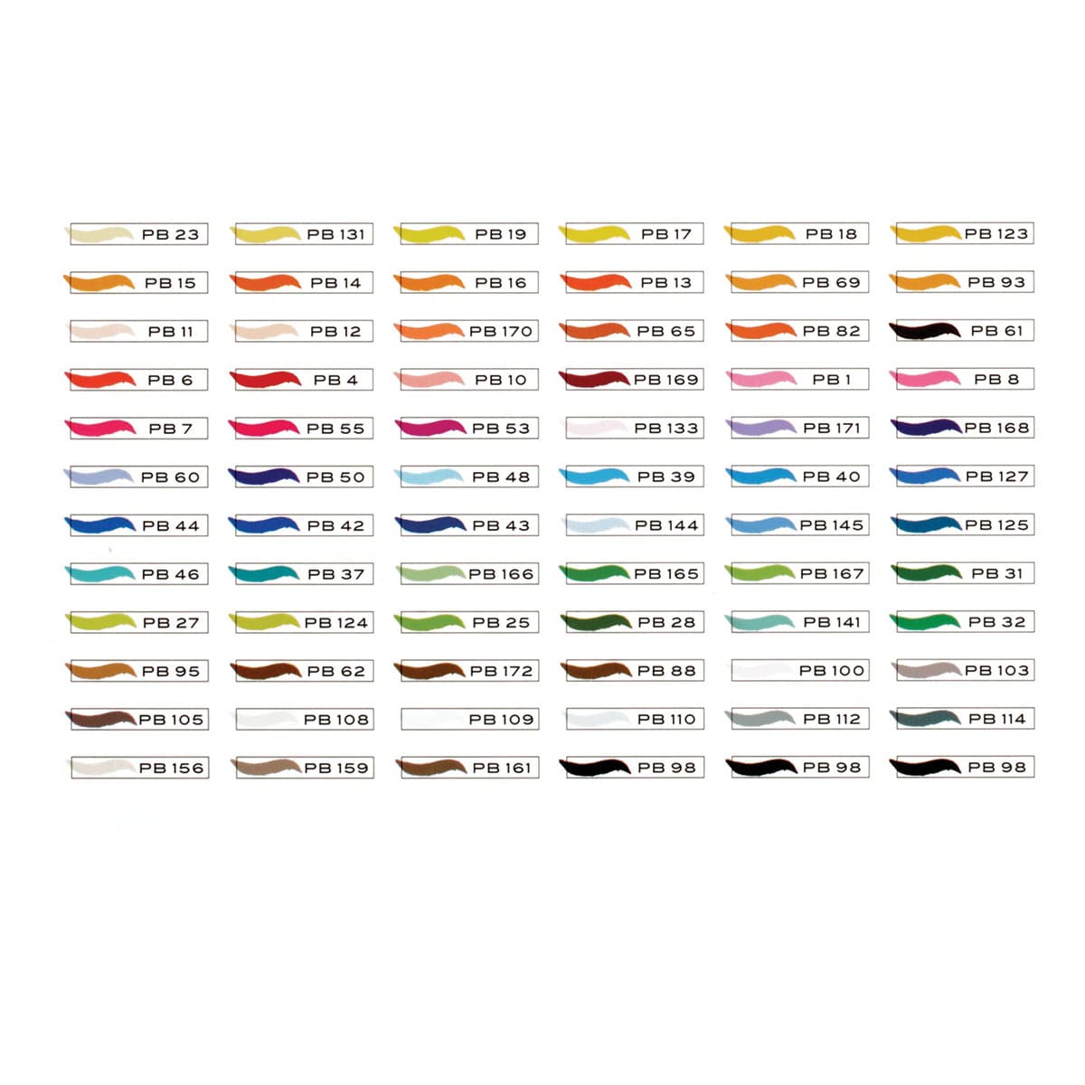 Prismacolor Premier Dual-Ended Art Markers - Assorted Colors, Set A, Set of 72 (example of set contents)
