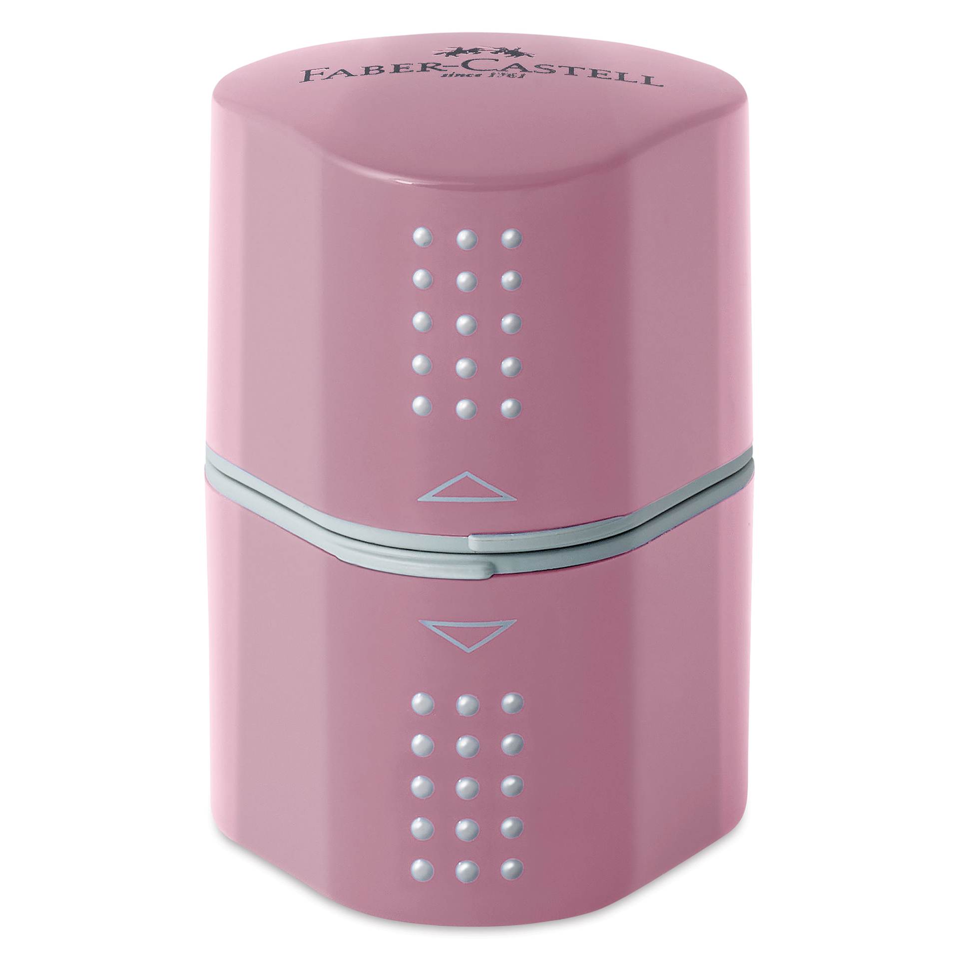 Faber-Castell Grip Trio Sharpener - 3 Hole, Rose Shadows (out of package, closed)
