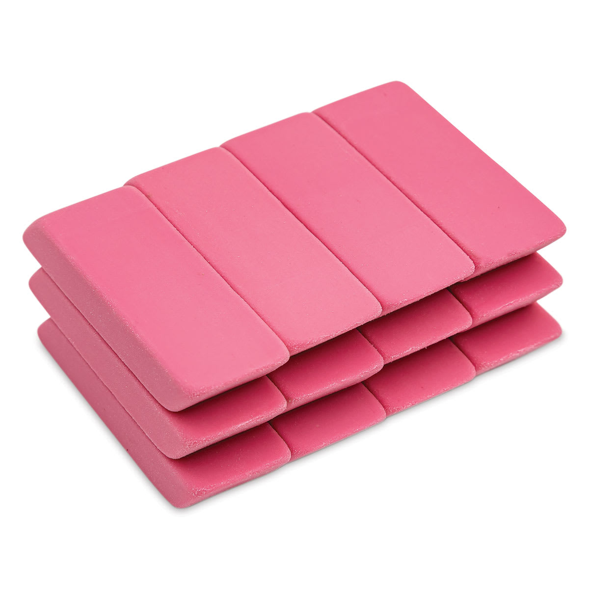 Soft Pink Beveled Eraser - Medium, Pack of 12
