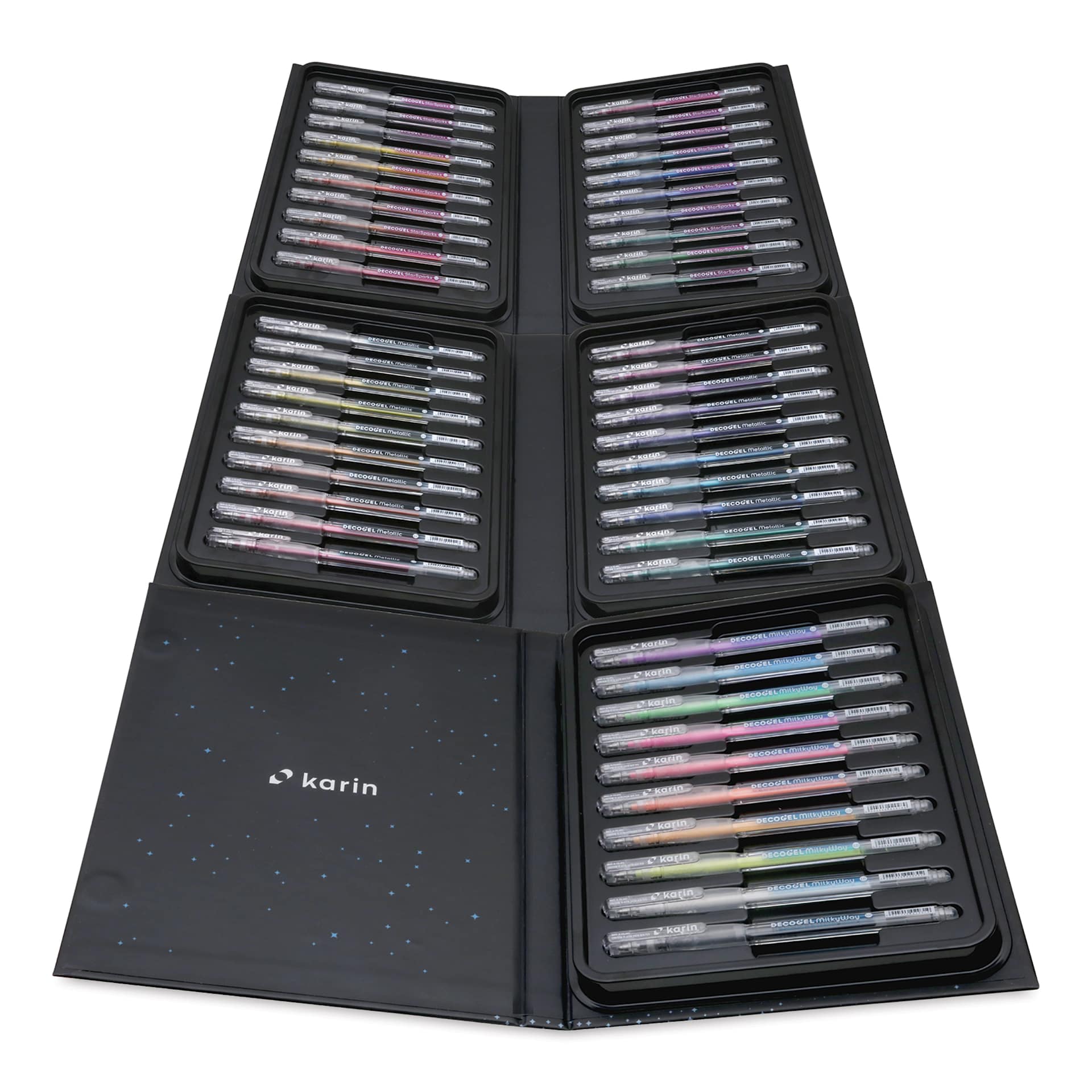 Karin DecoGel Cosmic Pens - Assorted, Set of 60, sets showing pens inside