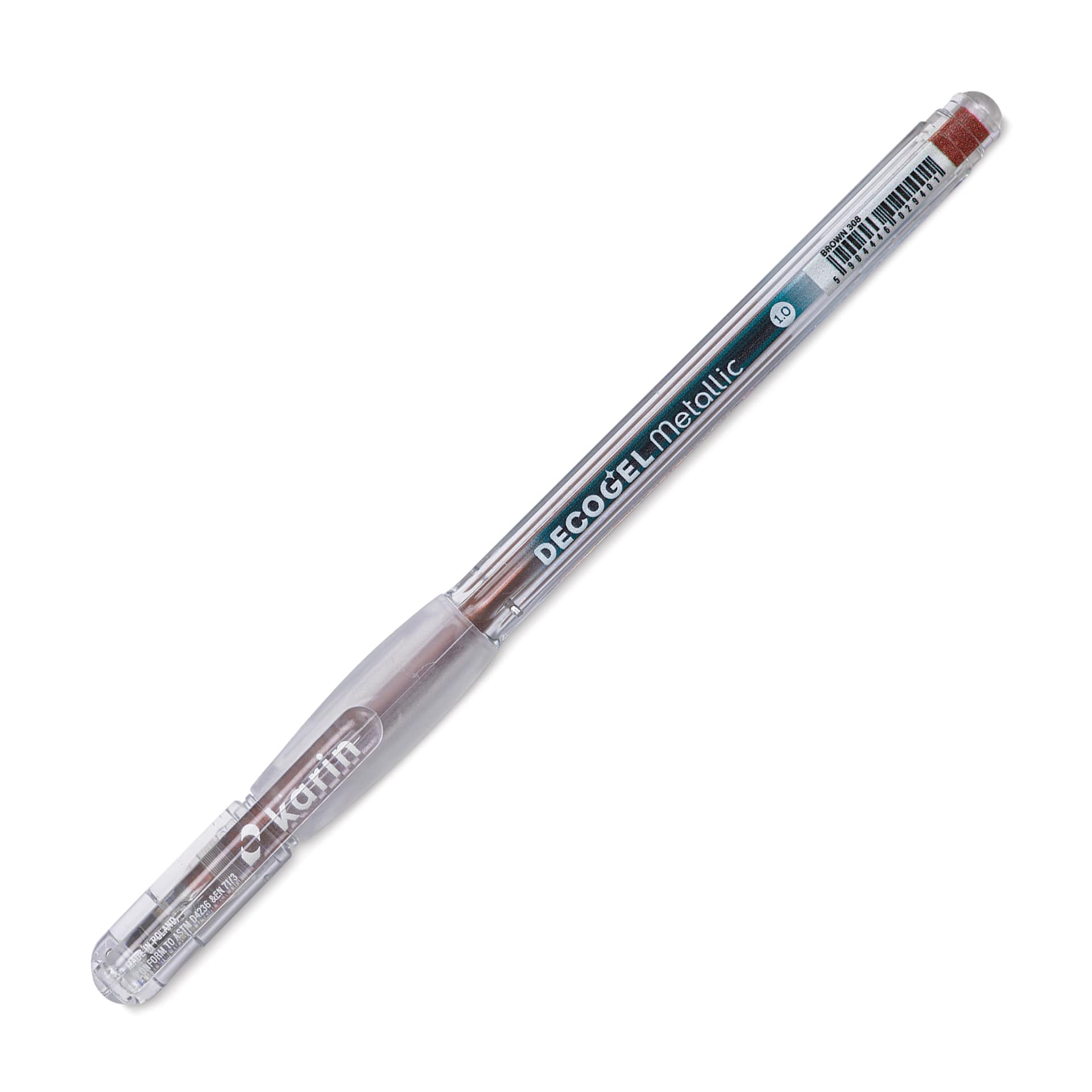Karin DecoGel Metallic Pen - 308, Brown, cap on