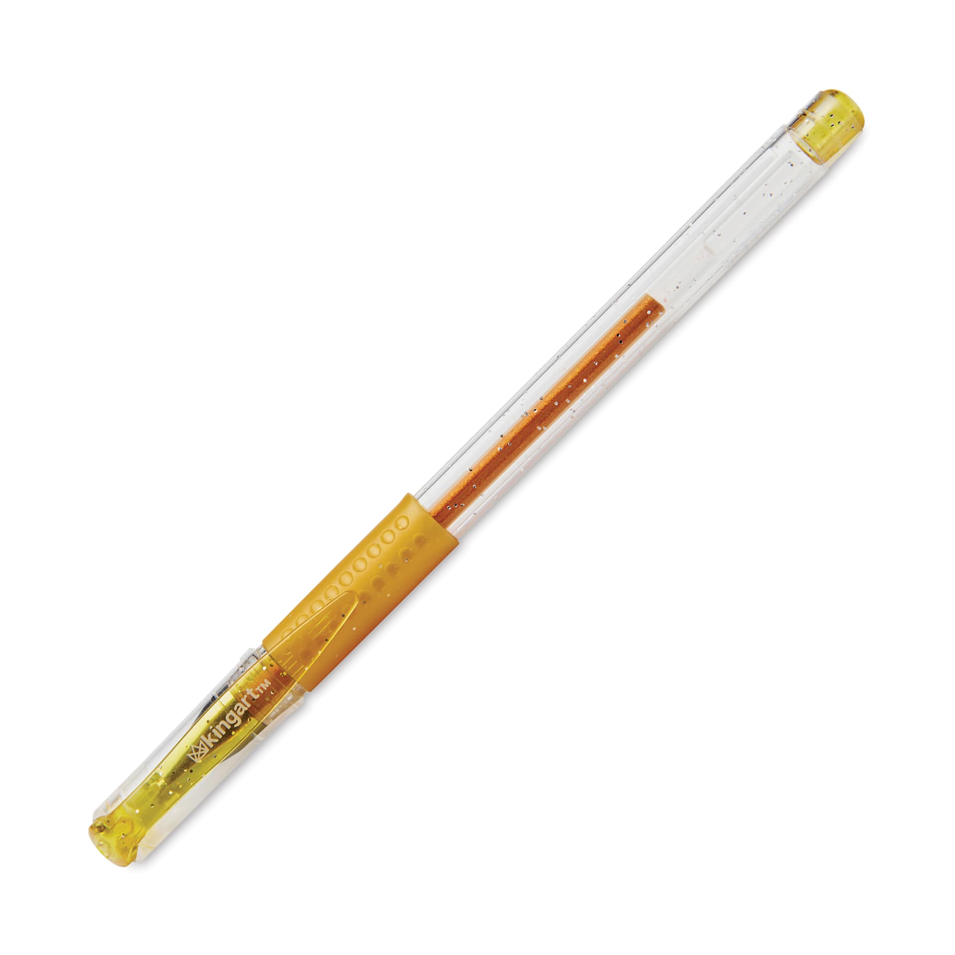 Kingart Studio Gel Pens - Set of 50, Glitter and Glitter Neon Colors, single pen with cap on