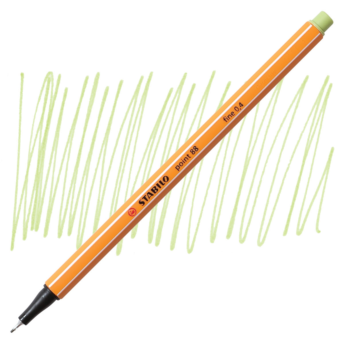 Stabilo Point 88 Fineliner Pen - Pistachio pen and swatch