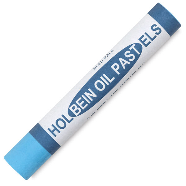 Holbein Academic Oil Pastel - Single Blue Oil Pastel shown at angle