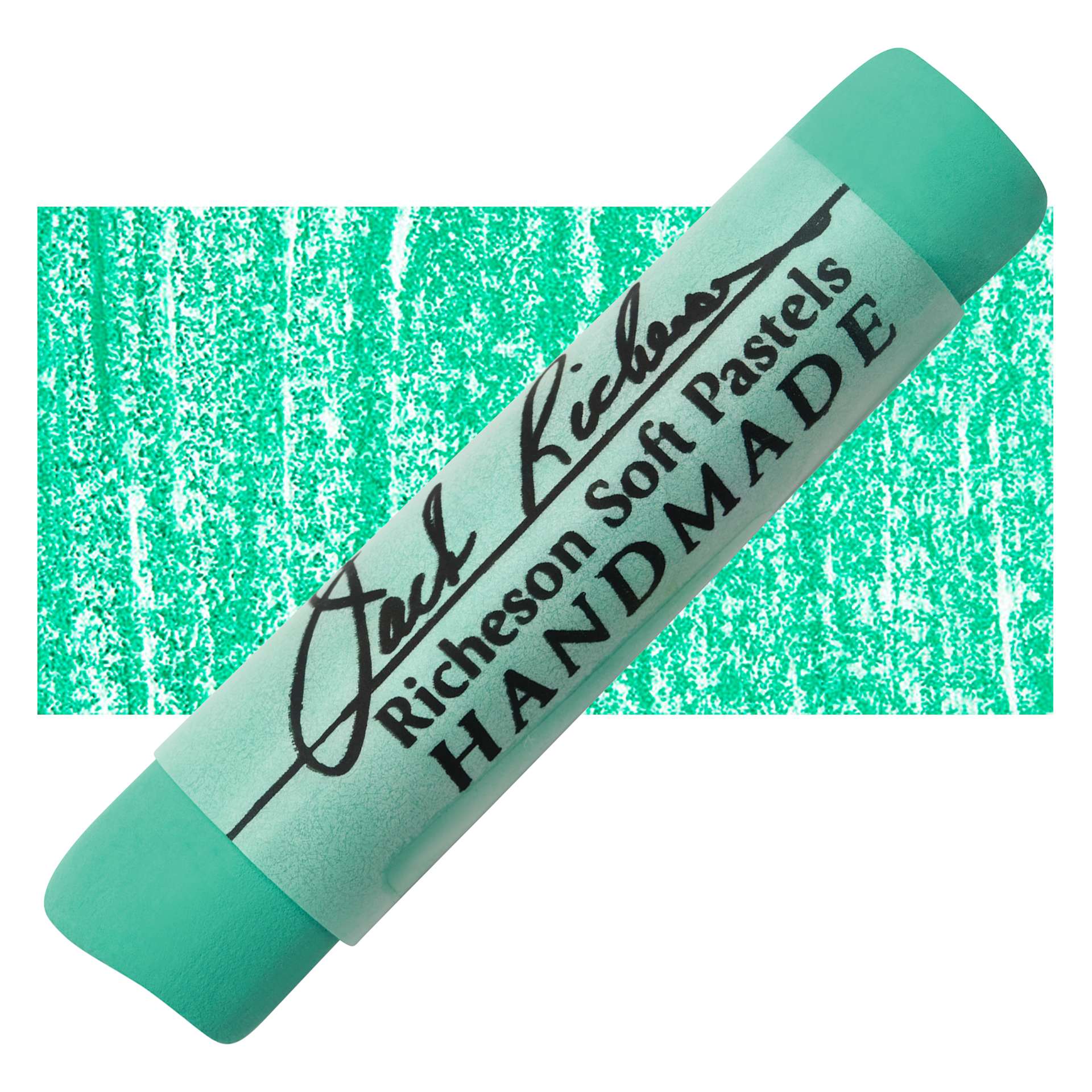 Richeson Handmade Soft Pastel - Green 2 pastel and swatch