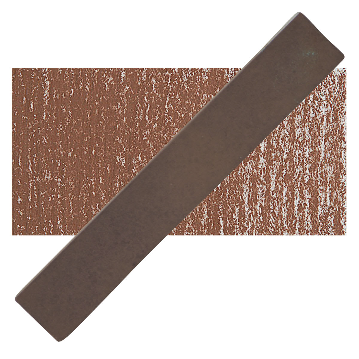 Holbein Artists' Soft Pastel - Burnt Umber 1 pastel and swatch