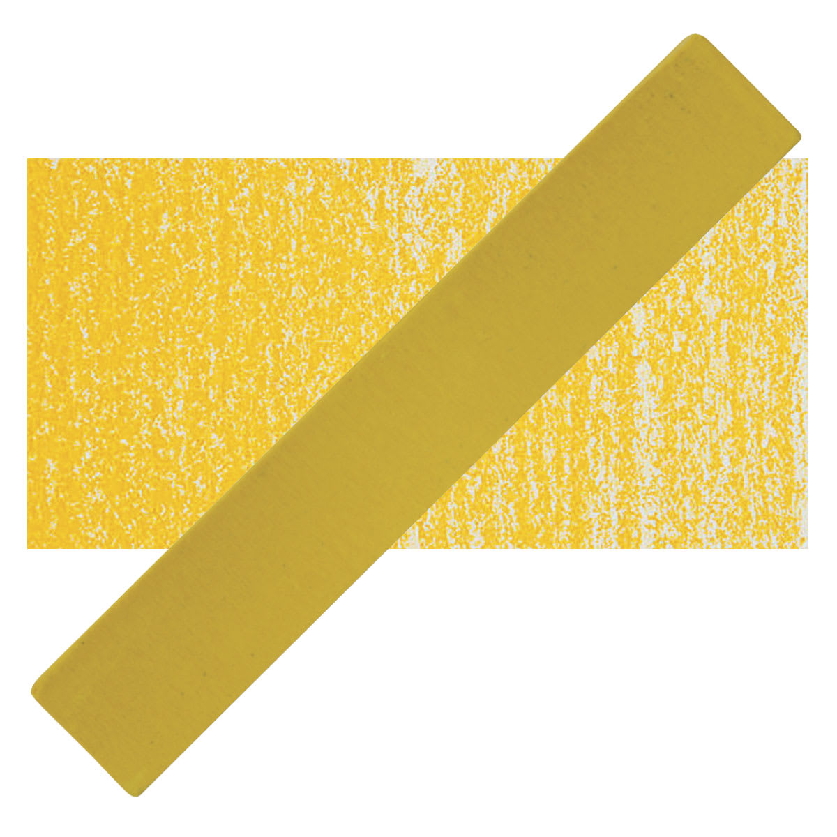 Holbein Artists' Soft Pastel - Chrome Yellow 1 pastel and swatch