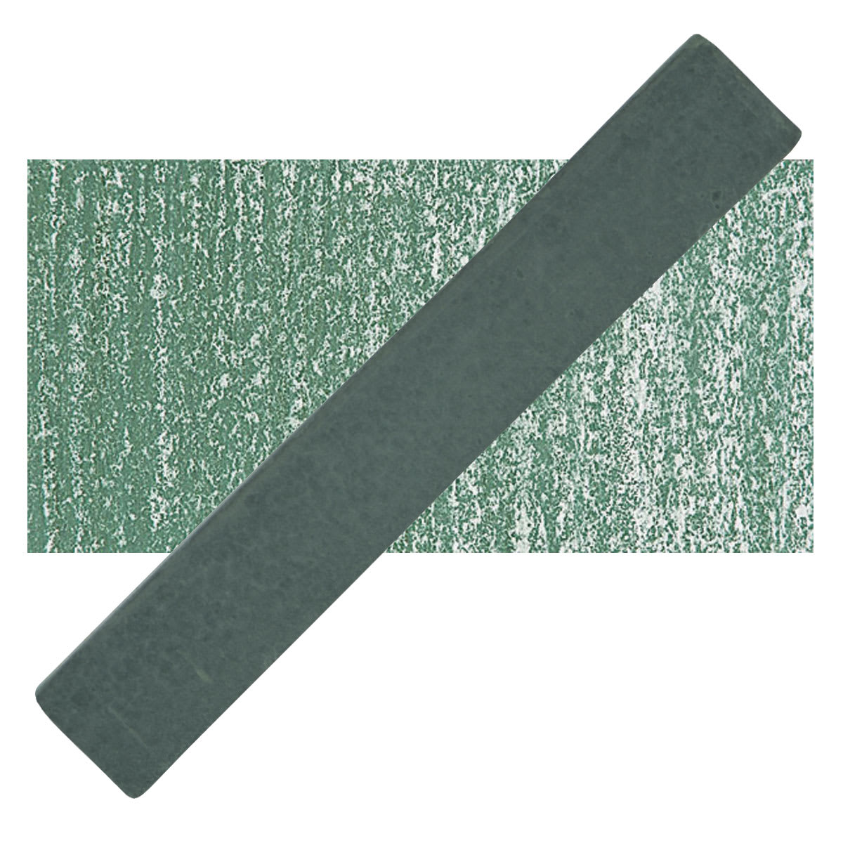 Holbein Artists' Soft Pastel - Foggy Green 1 pastel and swatch