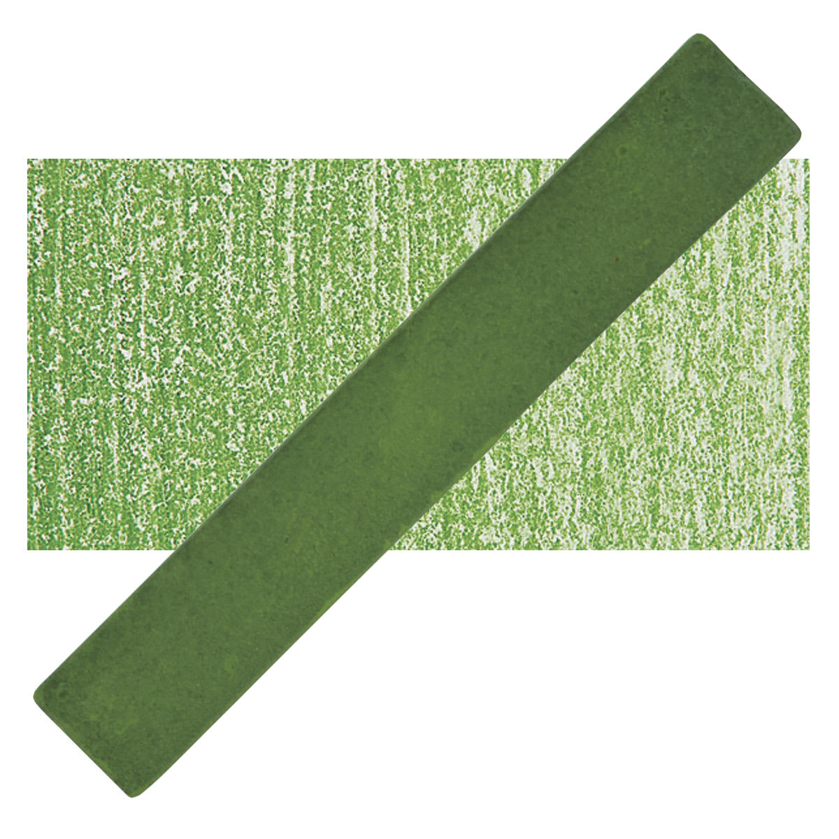 Holbein Artists' Soft Pastel - Moss Green pastel and swatch