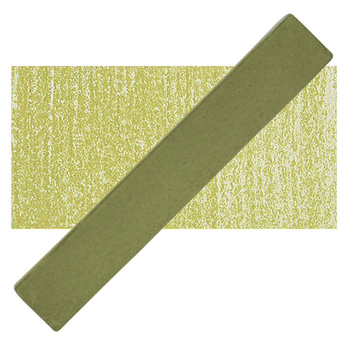 Holbein Artists' Soft Pastel - Olive 3 pastel and swatch