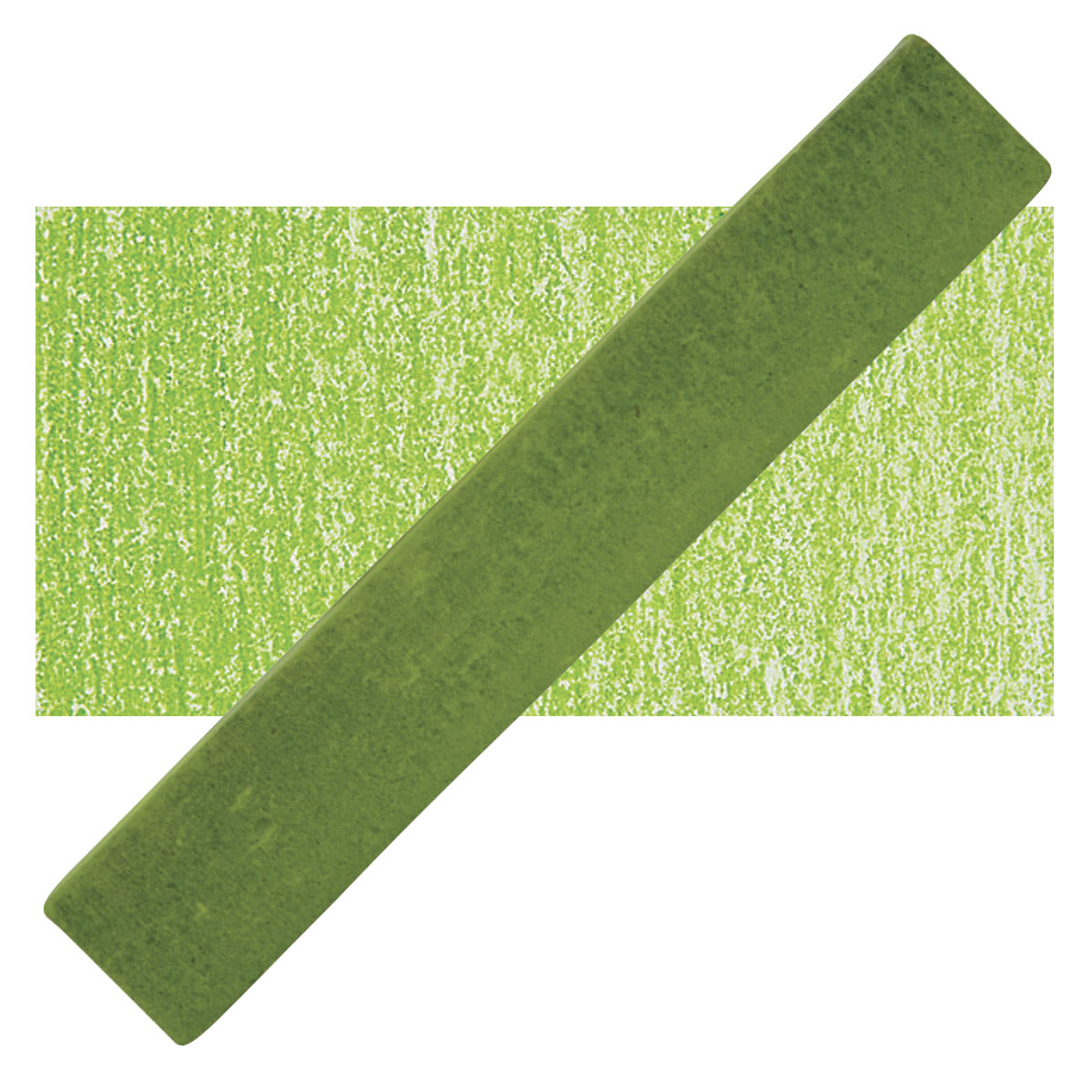 Holbein Artists' Soft Pastel - Olive Green pastel and swatch