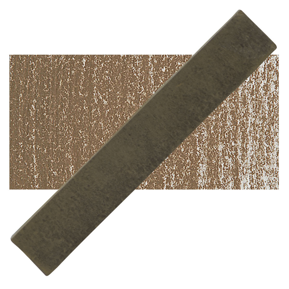 Holbein Artists' Soft Pastel - Vandyke Brown 1 pastel and swatch