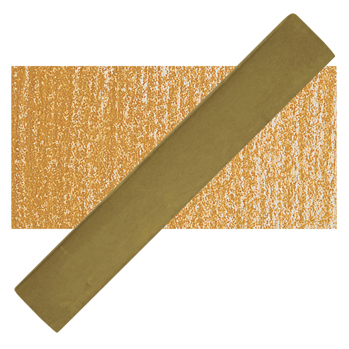 Holbein Artists' Soft Pastel - Yellow Ochre 1 pastel and swatch