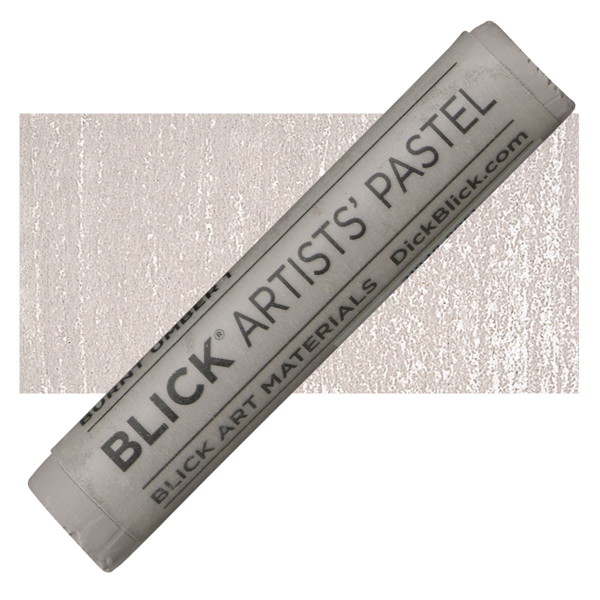 Blick Artists' Soft Pastel - Burnt Umber 1 pastel and swatch