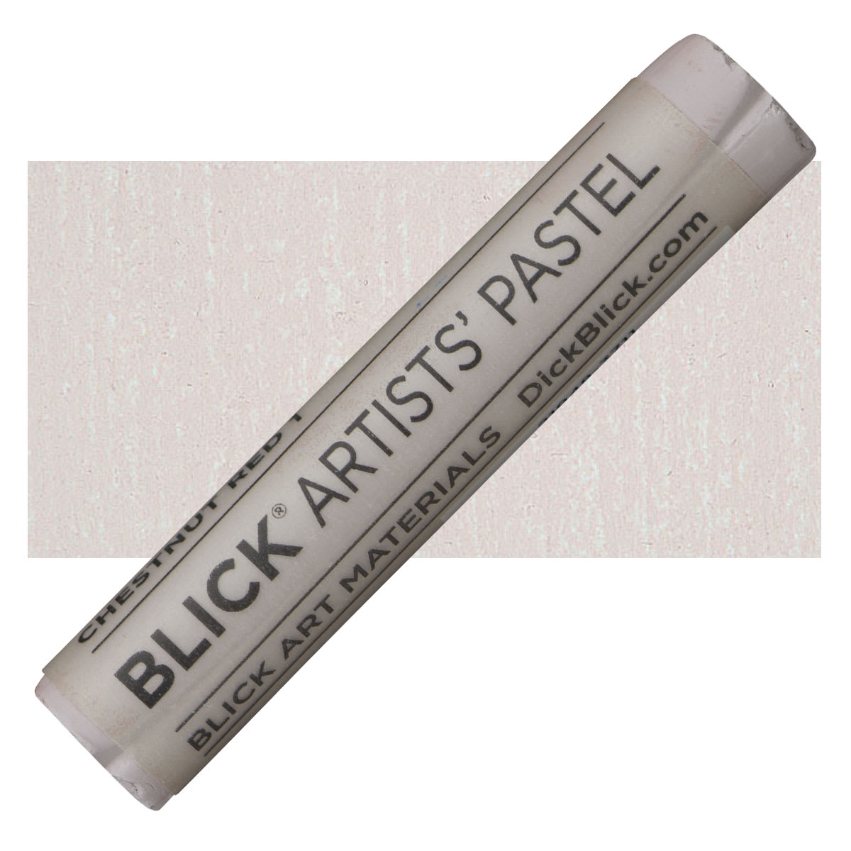 Blick Artists' Soft Pastel - Chestnut Red 1 pastel and swatch