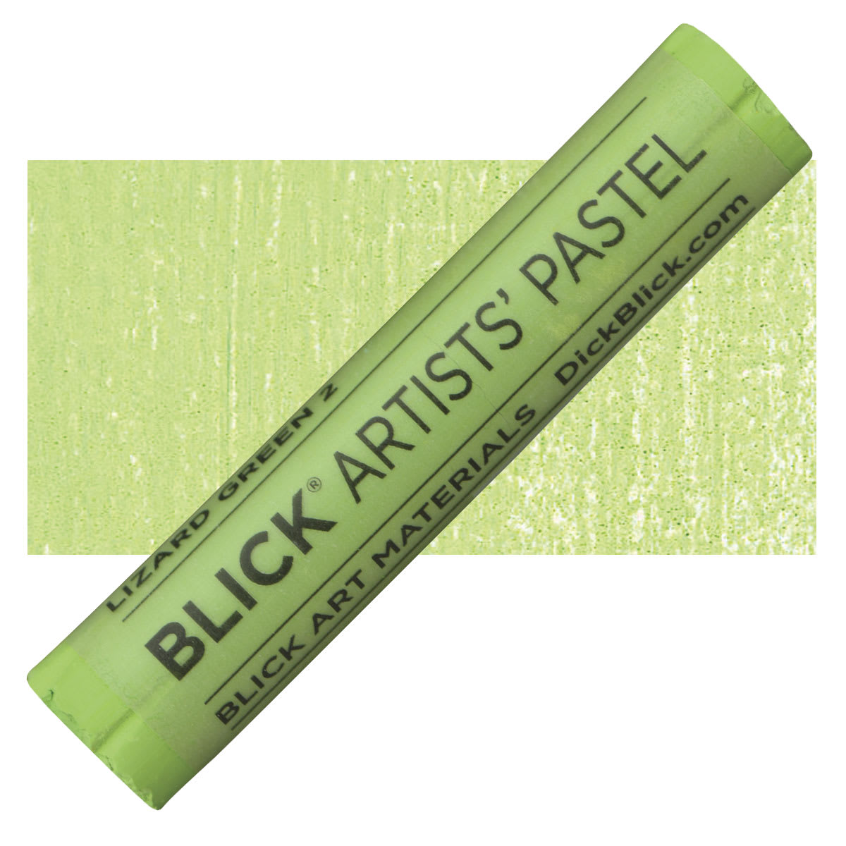 Blick Artists' Soft Pastel - Lizard Green 2 pastel and swatch
