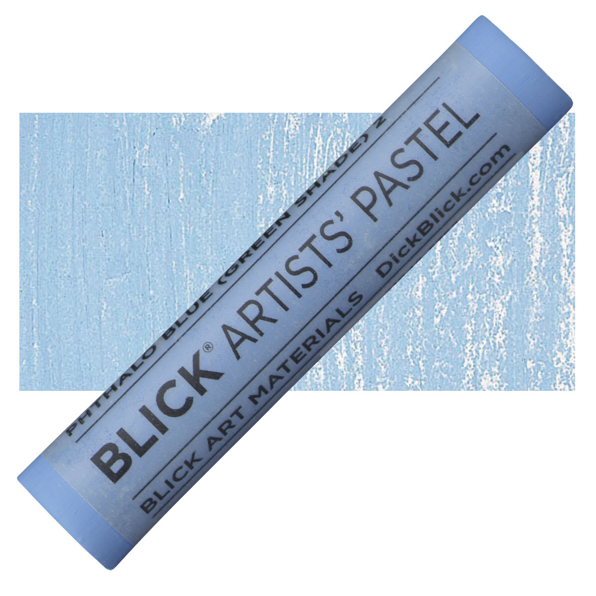Blick Artists' Soft Pastel - Phthalo Blue (Green Shade) 2 pastel and swatch