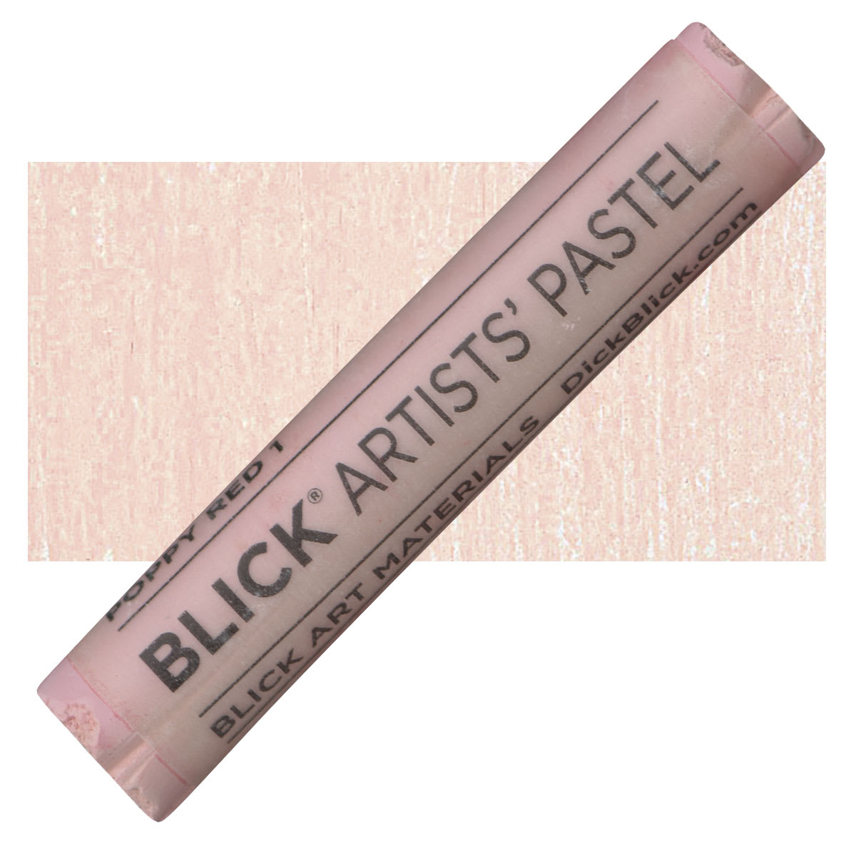 Blick Artists' Soft Pastel - Poppy Red 1 pastel and swatch