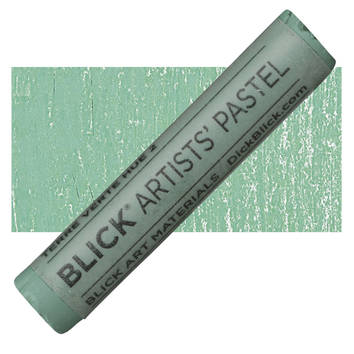 Blick Artists' Soft Pastel - Terre Verte Hue 2 pastel and swatch