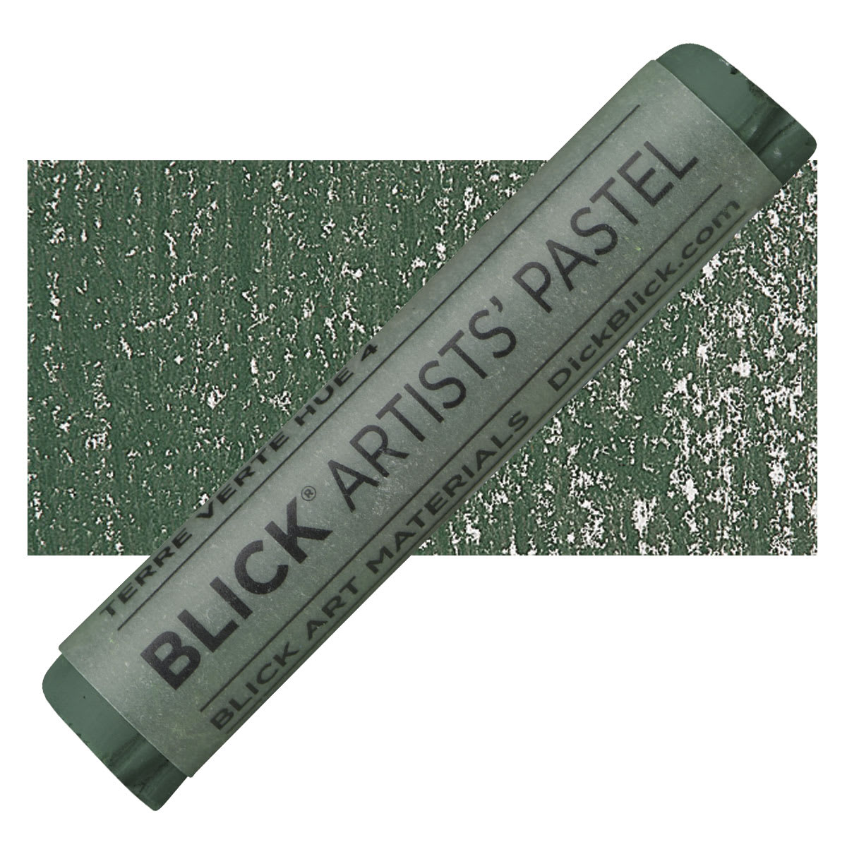 Blick Artists' Soft Pastel - Terre Verte Hue 4 pastel and swatch