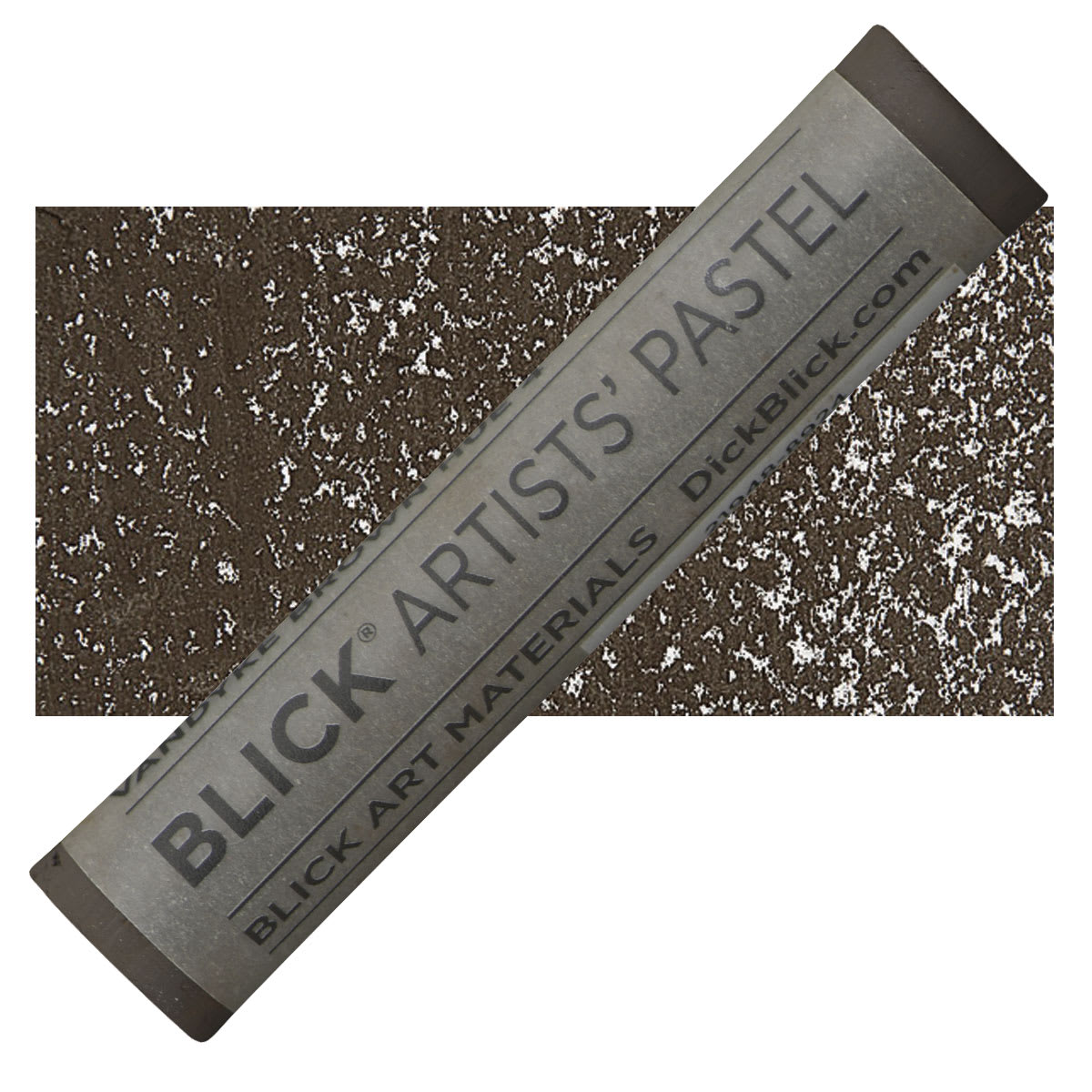 Blick Artists' Soft Pastel - Vandyke Brown Hue 4 pastel and swatch